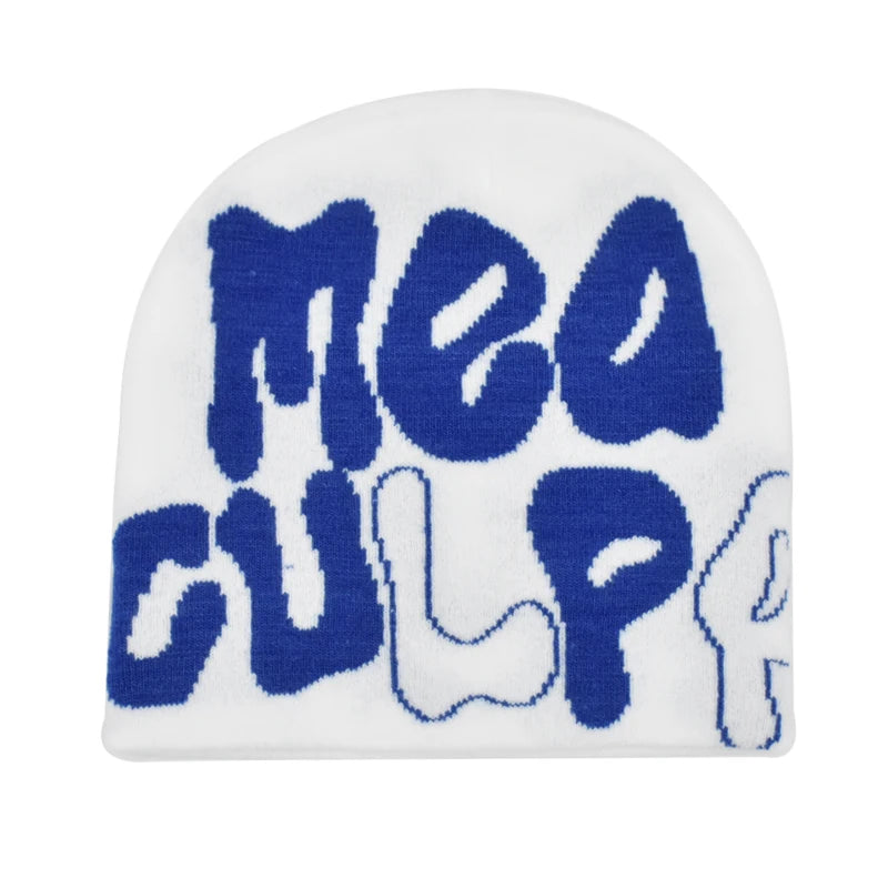 2025 New Knitting Beanies Hat Men Women Paragraph Quality Cap Mea Culpa Y2K Warm Fashion Hundred Take Cold Cap for Women Hats