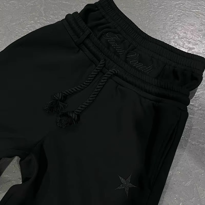 Y2K Men Joggers Gothic Trendy Double Waist Unisex Cotton Sweatpants Hip Hop American Style Retro High Street Casual Track Pants
