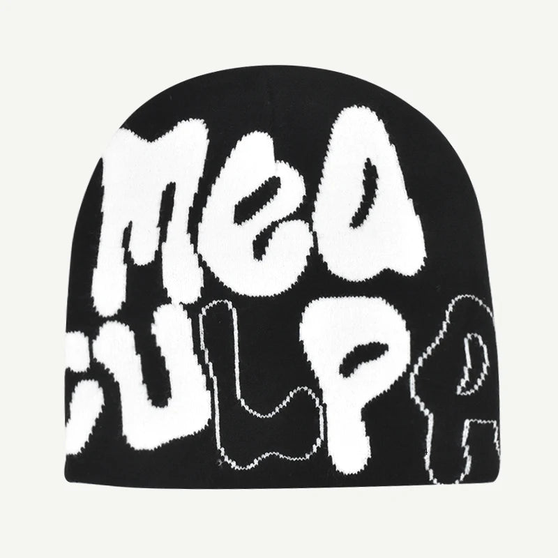 2025 New Knitting Beanies Hat Men Women Paragraph Quality Cap Mea Culpa Y2K Warm Fashion Hundred Take Cold Cap for Women Hats